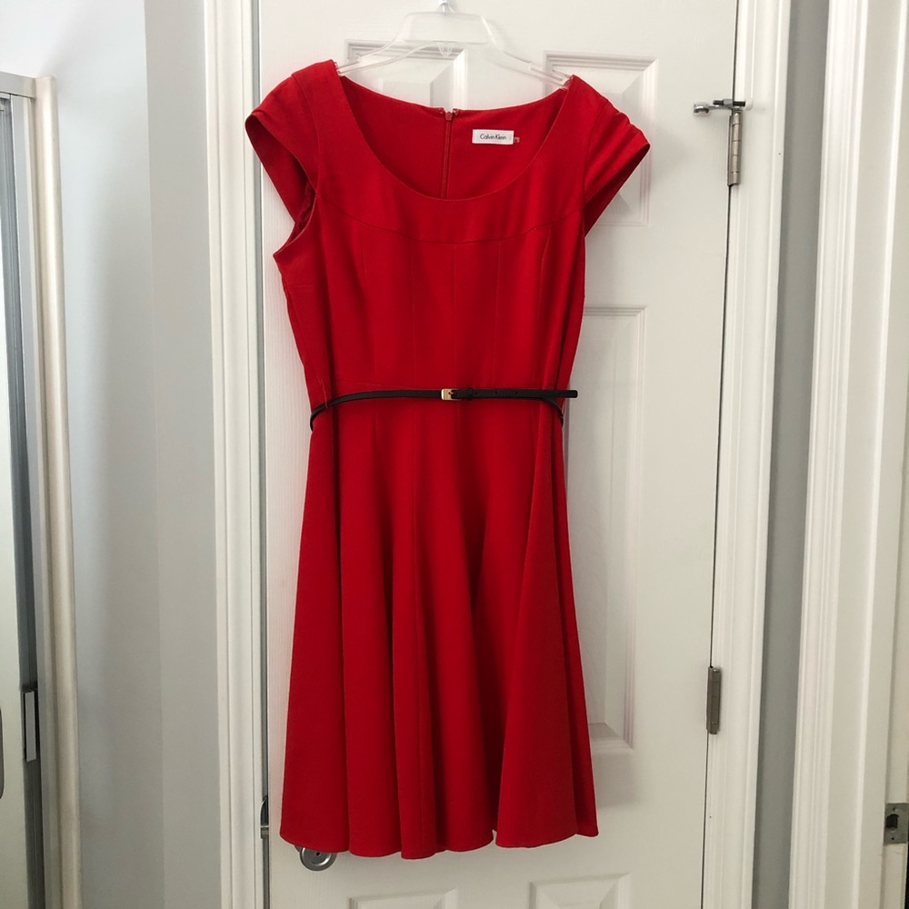 Red, Cap Sleeve Dress. Like New!